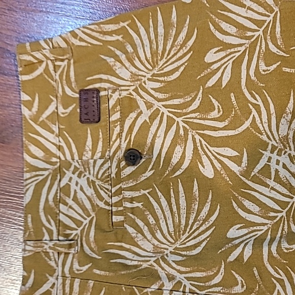 JACHS New York Gold Leaf Print Flat Front Shorts Bleecker Fit size 33 - Picture 13 of 15